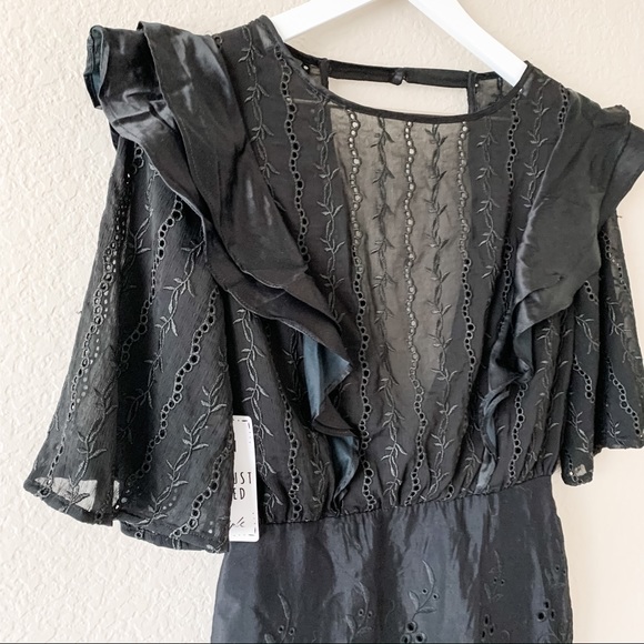 Free People Party Mackenzie Mini Dress Black NWT 2 - Picture 5 of 8